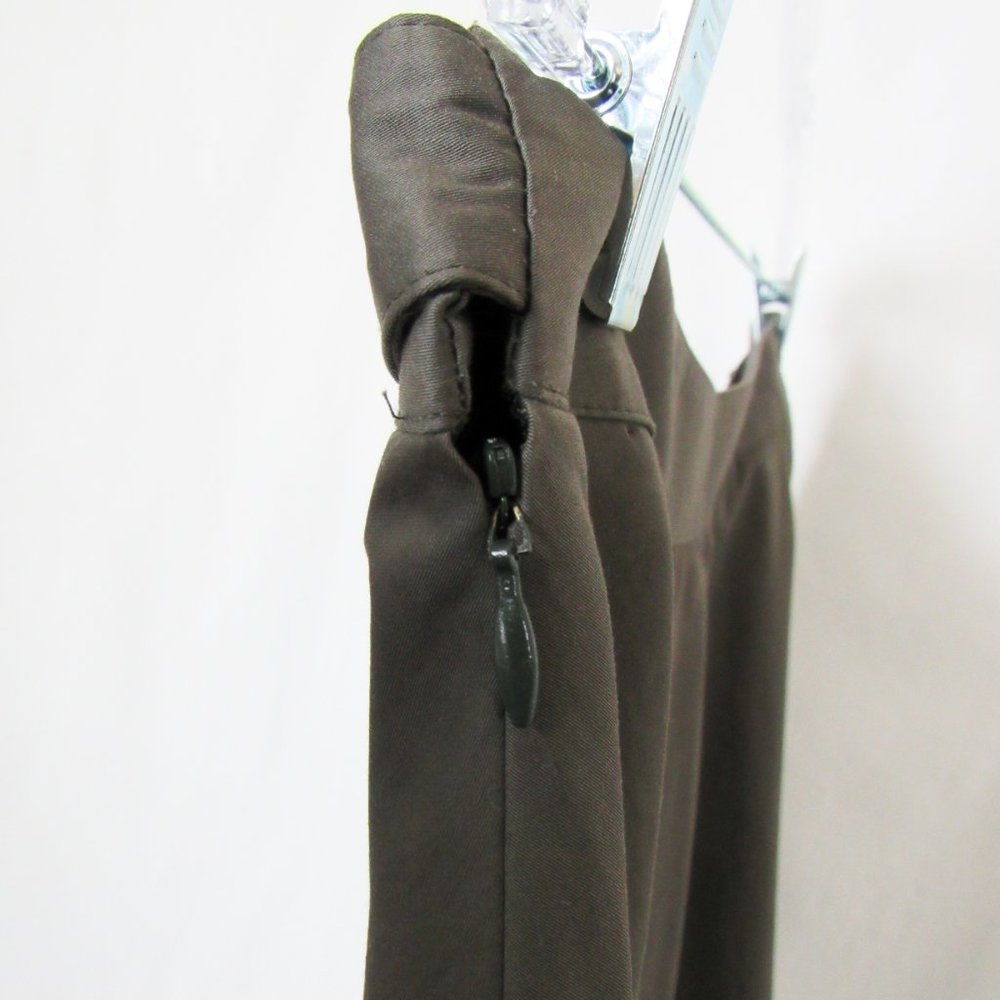 NWT! VINTAGE ULLA JOHNSON DESIGNER A LINE SKIRT SIZE-10 in Taupe Gray So Chic! - Picture 12 of 14